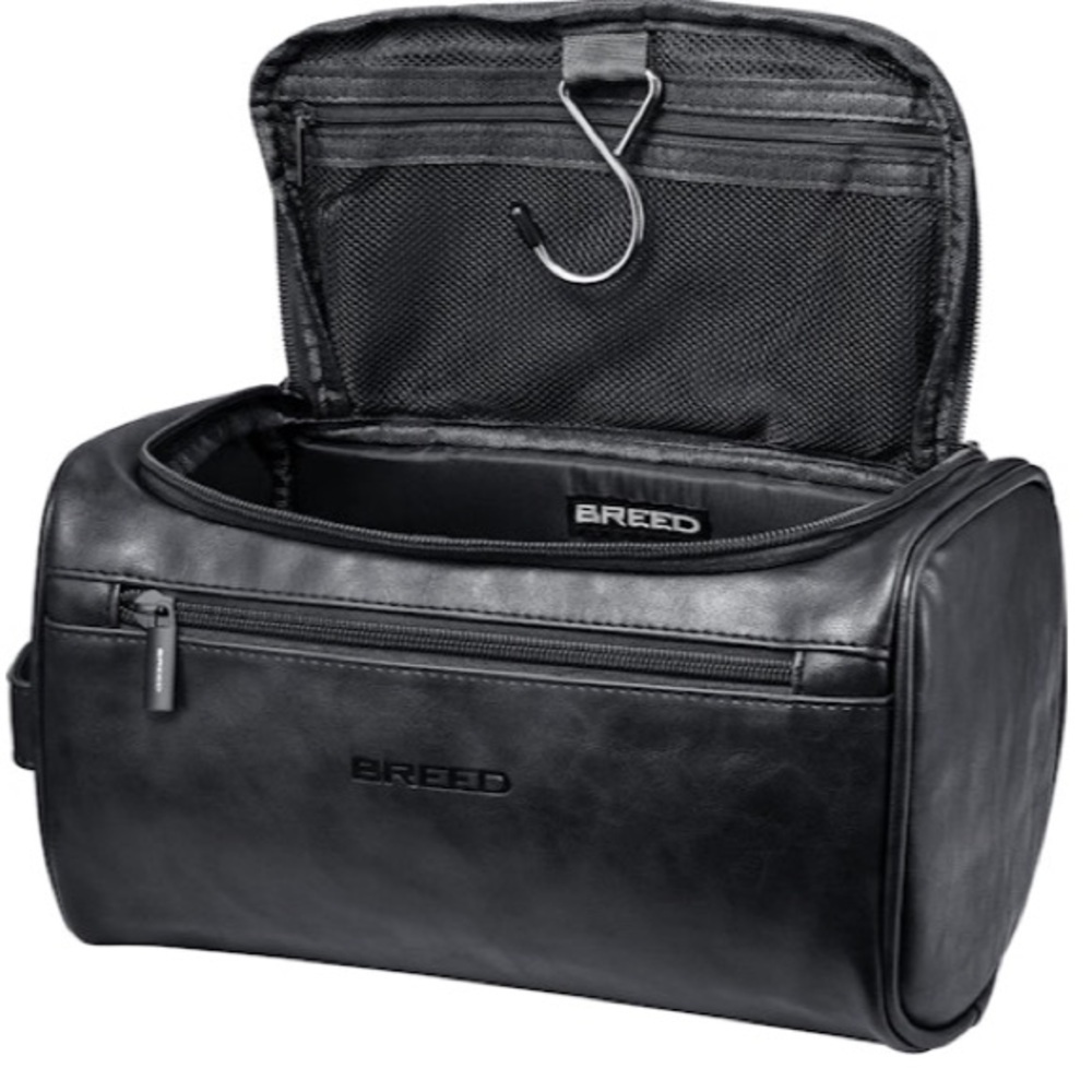 BREED LEATHER TRAVEL DOPP KIT BLACK